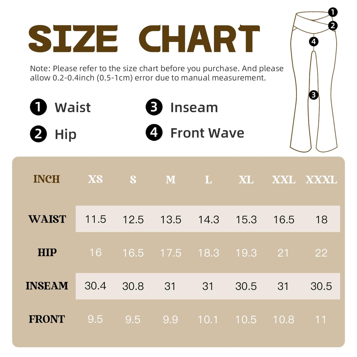 Stanpetix Flare Leggings for Women Yoga Pants with Pockets Workout Crossover Bootcut Leggings Tummy Control Black
