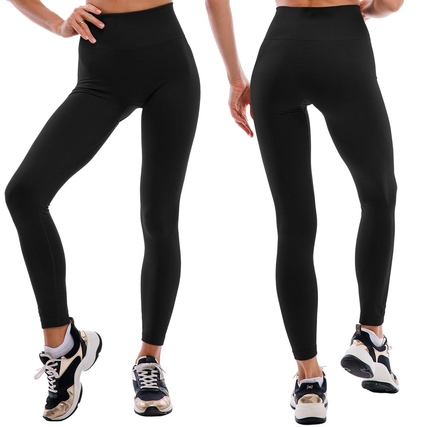 Stanpetix Leggings for Women UK - High Waisted Black Workout Leggings Tummy Control Stretchy(Black,S-M)