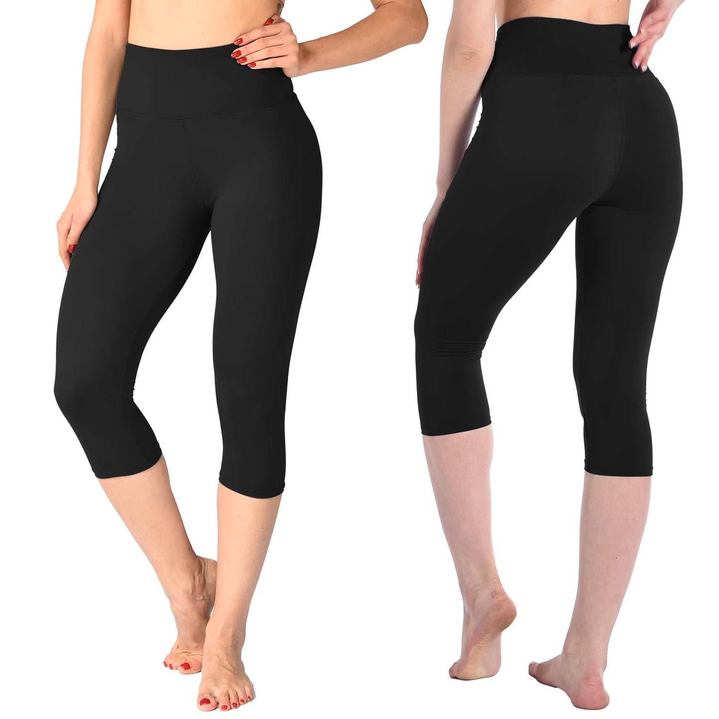 Stanpetix Leggings for Women Tummy Control - High Waisted Workout Leggings Compression Leggings for Women (Black,Capri,L-XL)