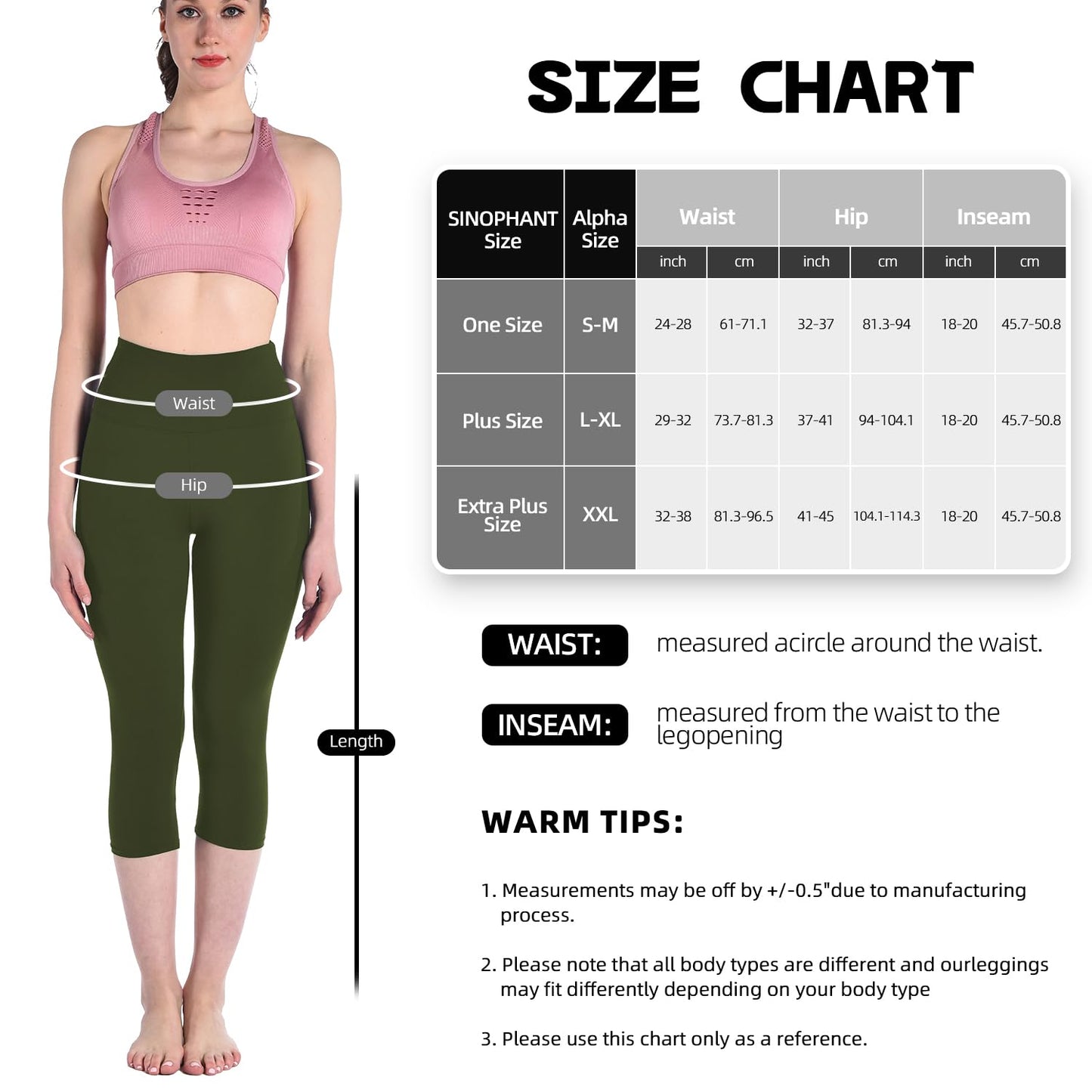 Stanpetix Leggings for Women Tummy Control - High Waisted Workout Leggings Compression Leggings for Women (Black,Capri,L-XL)