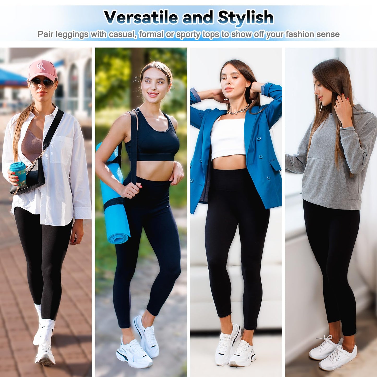 Stanpetix High Waisted Tummy Control Leggings for Women Workout Yoga SM Black